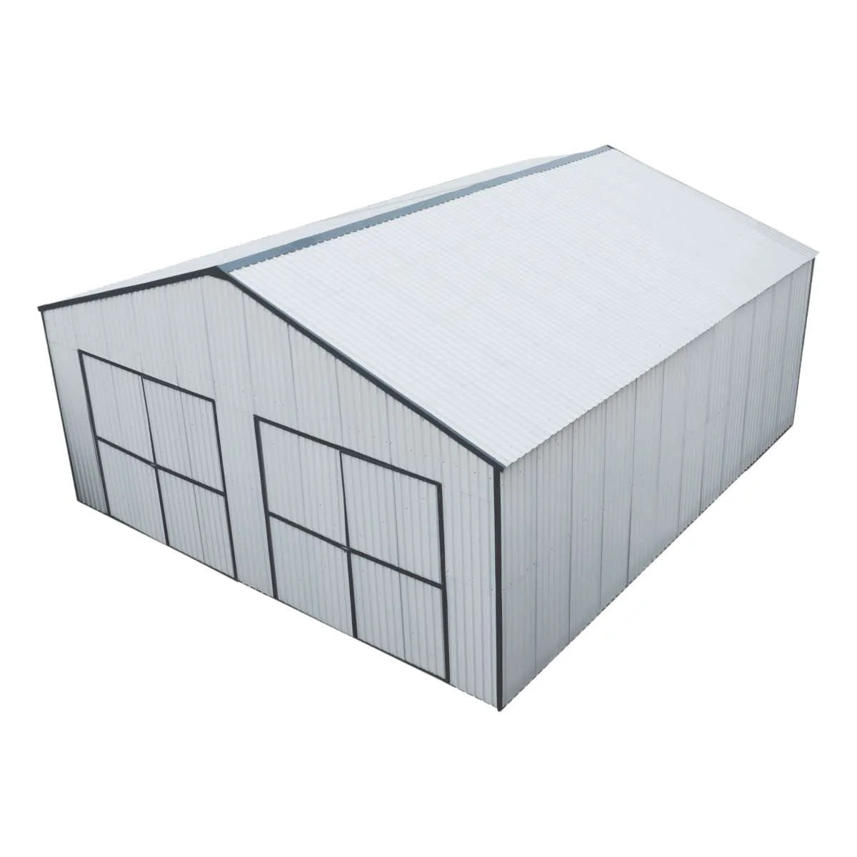 New 30' x 30' Metal Garage Shed – Steel Building with 11’ Clearance High Front Doors, Side Entry Door, 16 GA Steel Structure