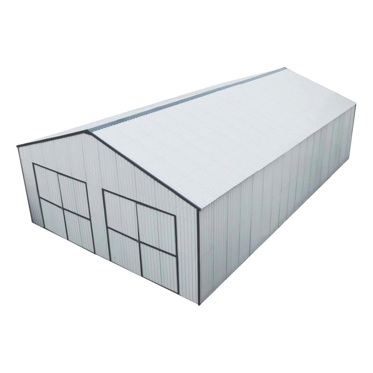 New 30' x 50' Metal Garage Shed – Steel Building with 11’ Clearance High Front Doors, Side Entry Door, 16 GA Steel Structure