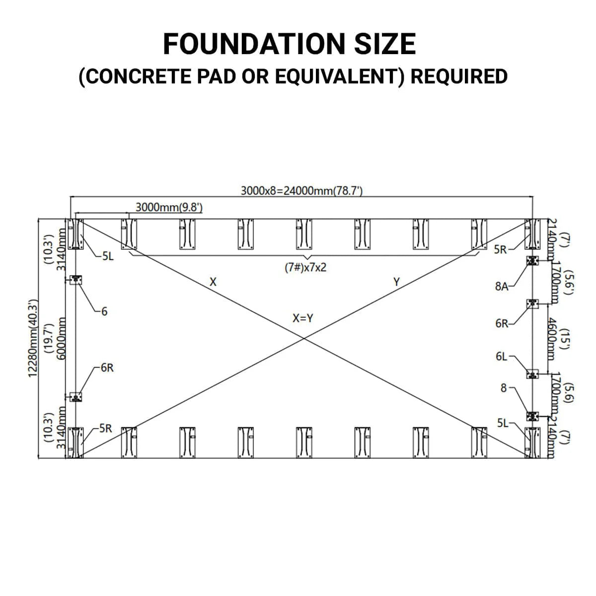 New 40' x 80' Dual Truss Storage Shelter with Heavy Duty 21 oz PVC Cover & Drive Through Doors