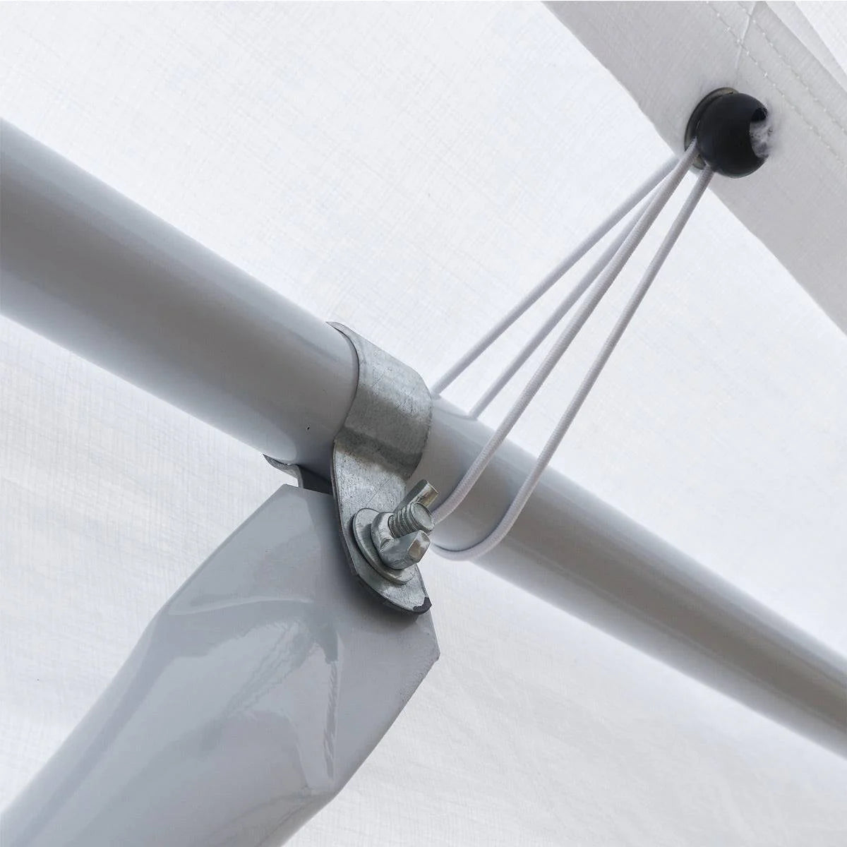 New 20’ x 20’ Heavy Duty Outdoor Party Tent, PE Tarpaulin Fabric, 6’6” Overhead, 10’ Peak Ceiling