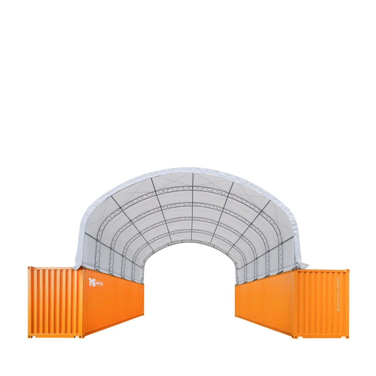 New 30' x 40' Dual Truss Container Shelter with Heavy Duty 17 oz PVC Cover