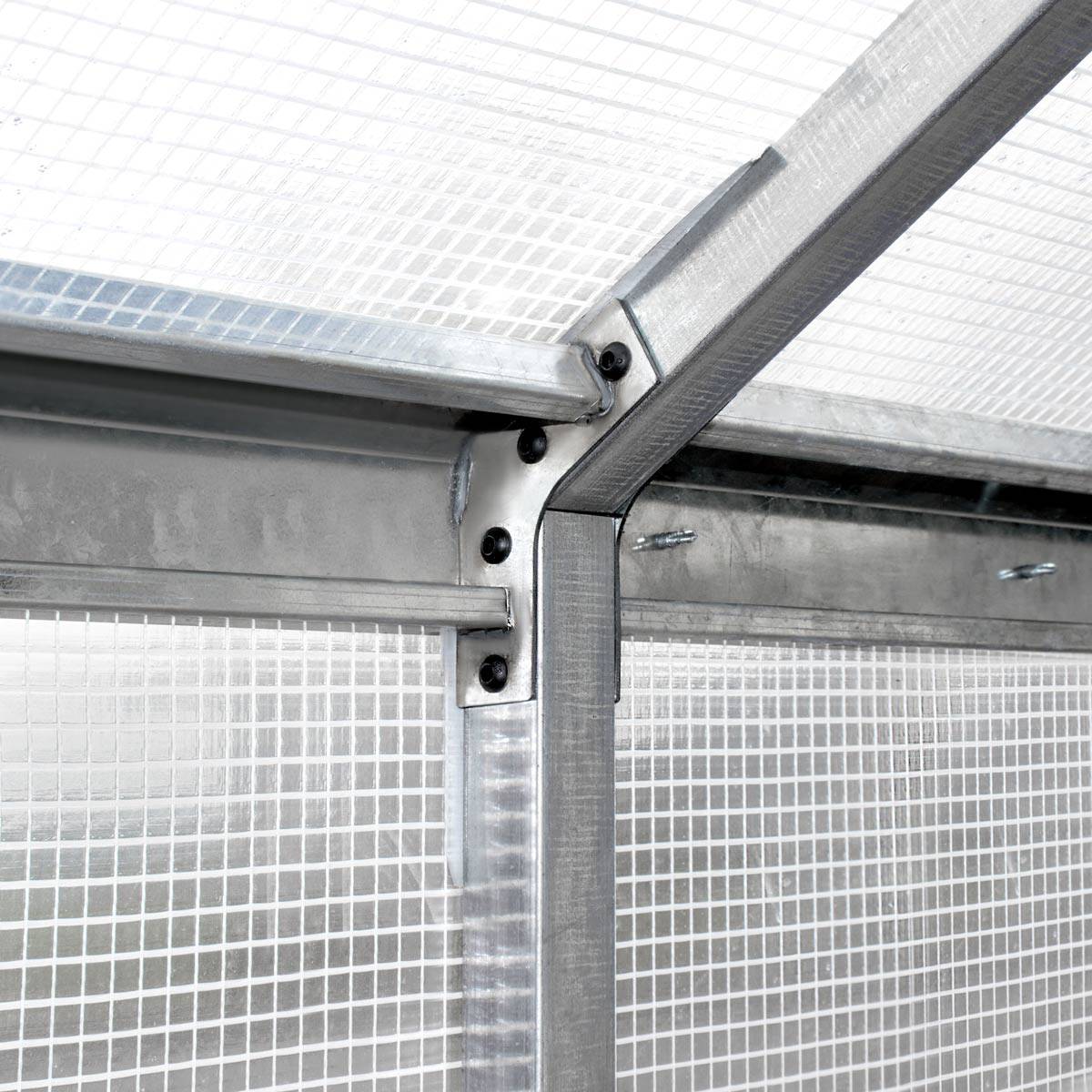 New 8’ x 13’ Greenhouse Grow Tent w/20 Mil Ripstop Leno Mesh PVC Cover, Galvanized Steel Frame, Roll-up Windows