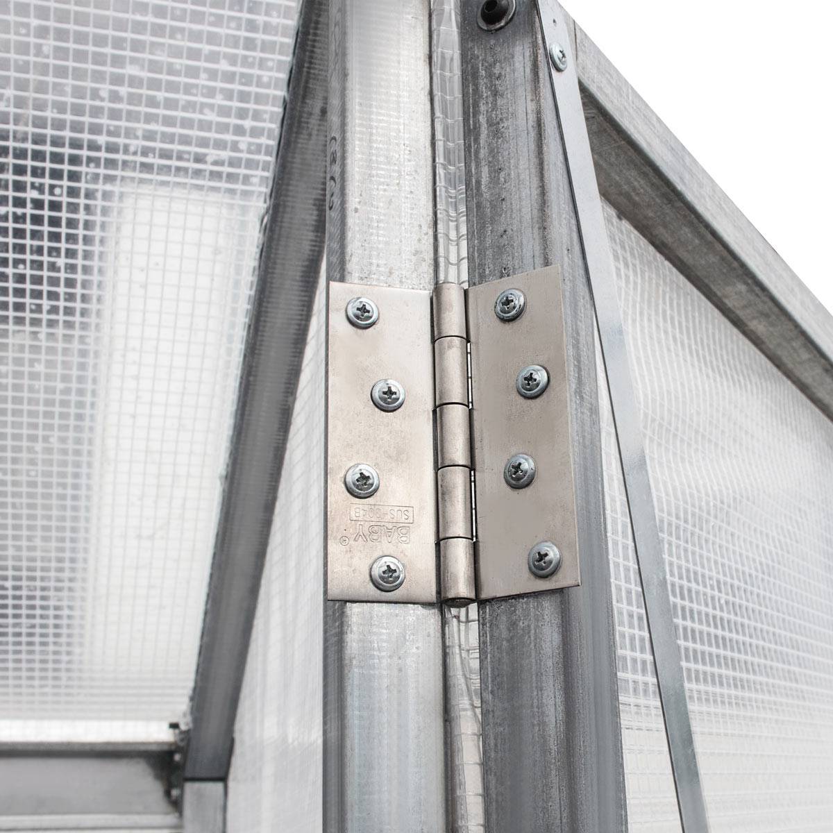 New 8’ x 13’ Greenhouse Grow Tent w/20 Mil Ripstop Leno Mesh PVC Cover, Galvanized Steel Frame, Roll-up Windows