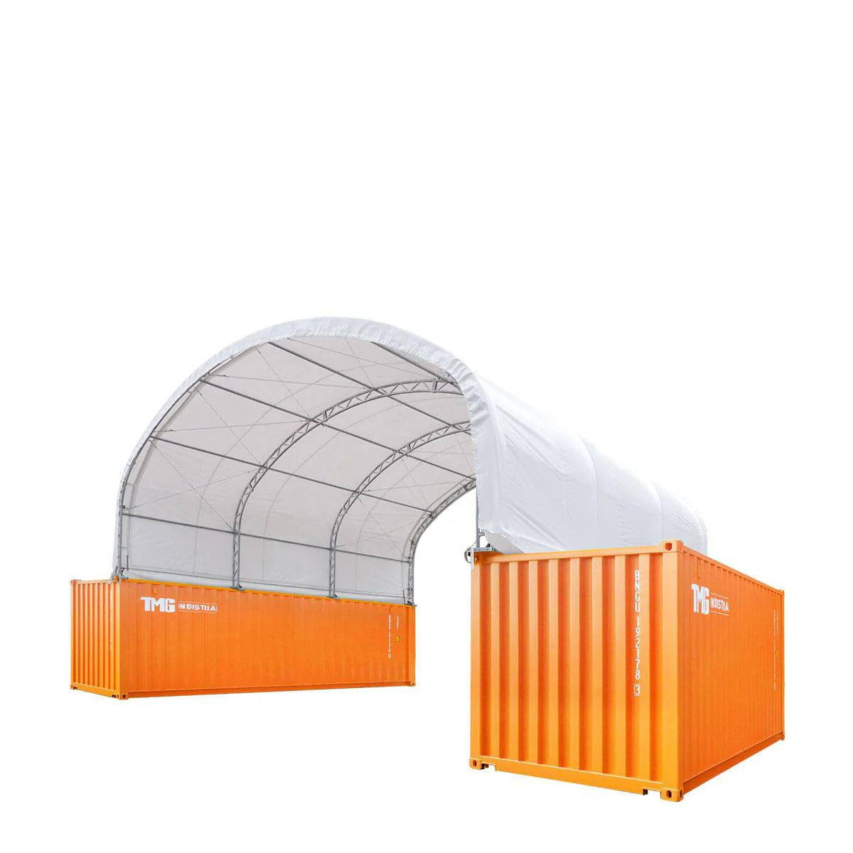 New 30' x 20' Dual Truss Container Shelter with Heavy Duty 17 oz PVC Cover