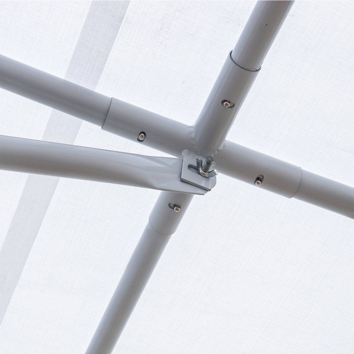 New 20’ x 20’ Heavy Duty Outdoor Party Tent, PE Tarpaulin Fabric, 6’6” Overhead, 10’ Peak Ceiling