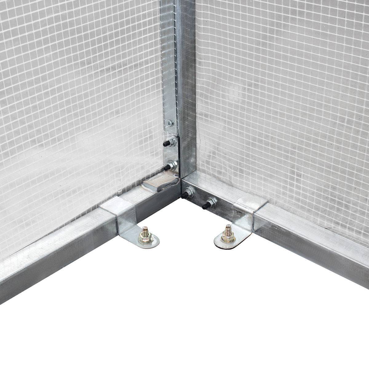 New 8’ x 13’ Greenhouse Grow Tent w/20 Mil Ripstop Leno Mesh PVC Cover, Galvanized Steel Frame, Roll-up Windows