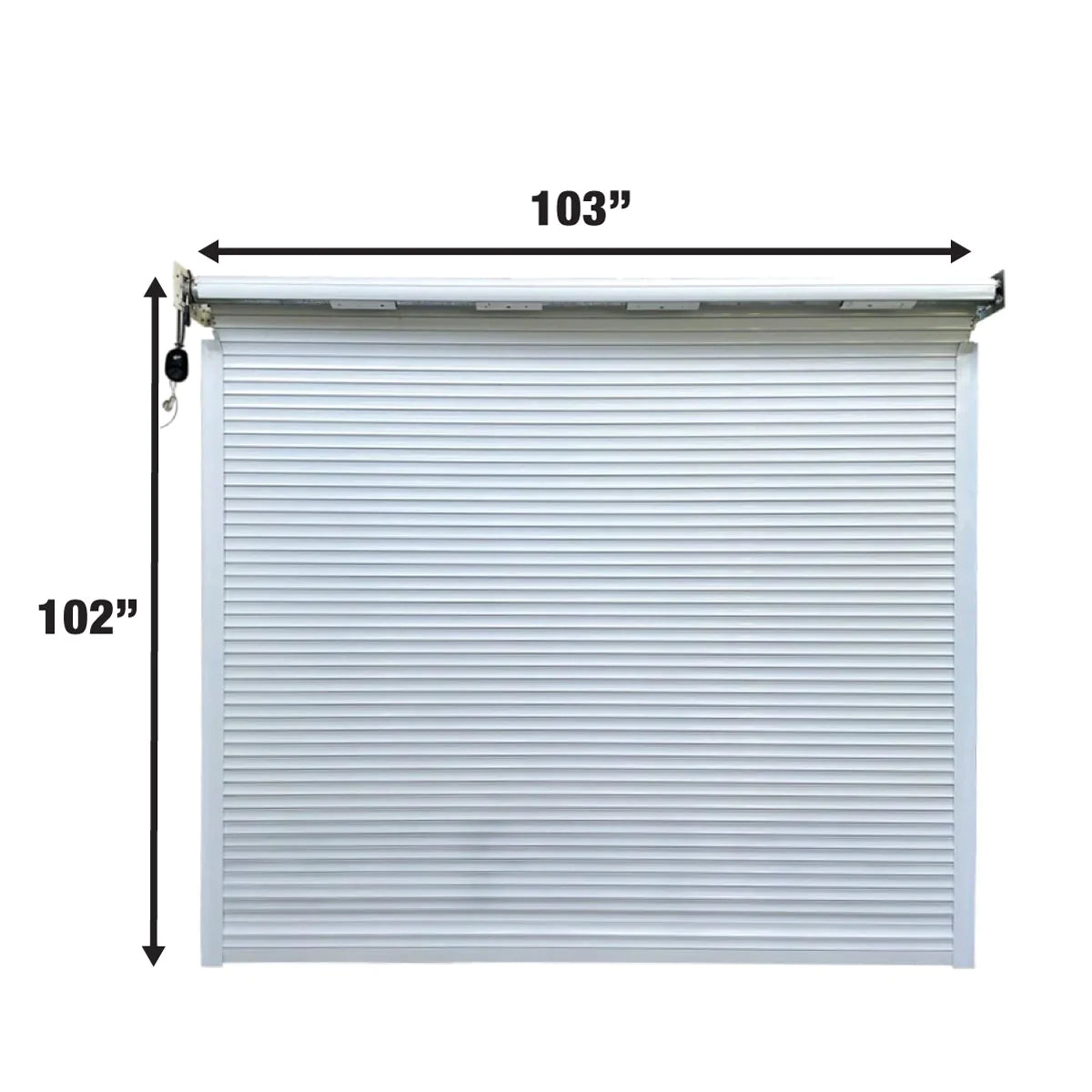 New Motorized Roll-Up Door Kit for 25’ Wide Series Metal Barn Sheds, With Two Remote Controls, AC Motor