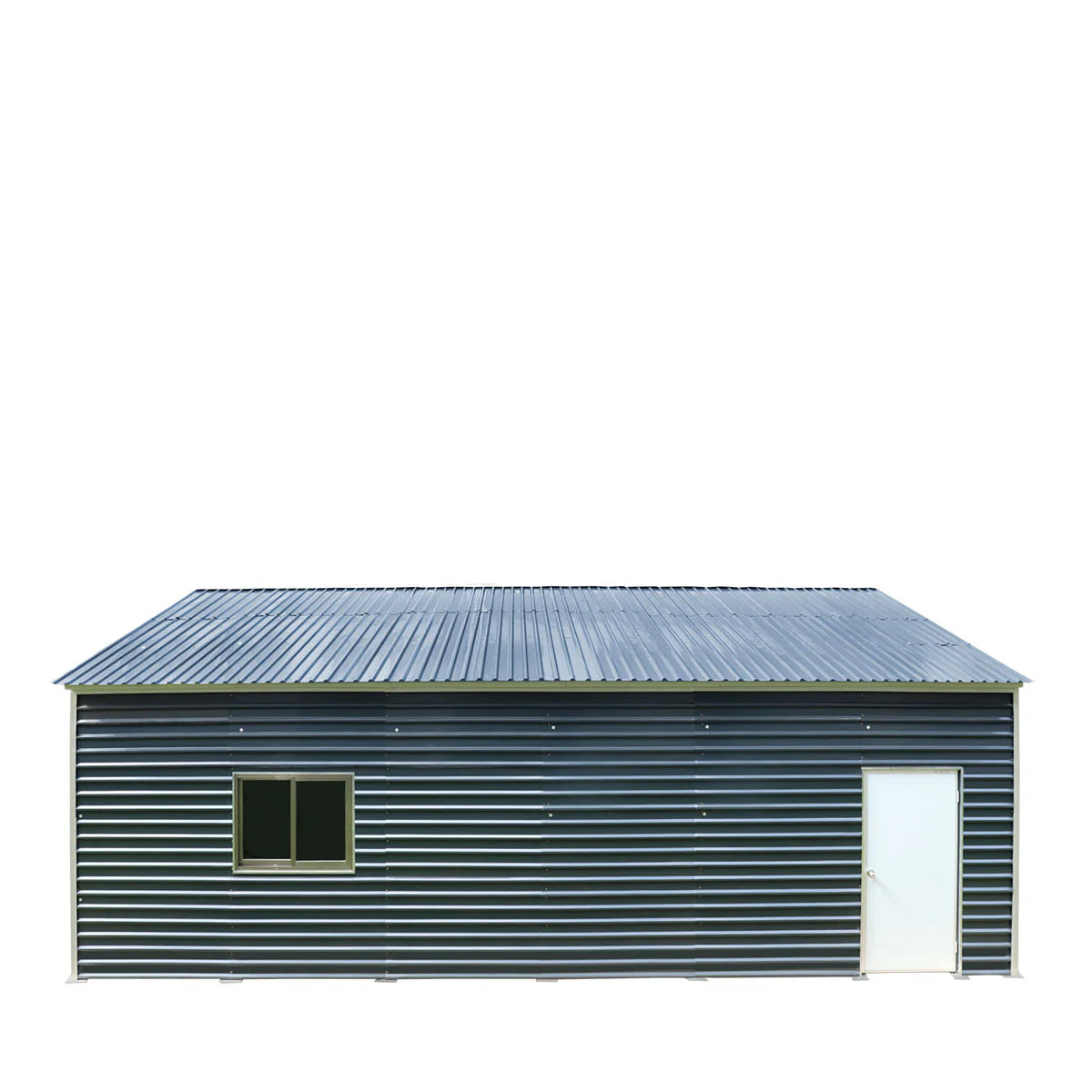 New 20’ x 30’ Metal Garage Shed with 9' High Double Front Doors, 13’ Peak Height, Side Entry Door, 600 Sq-Ft Floor Space