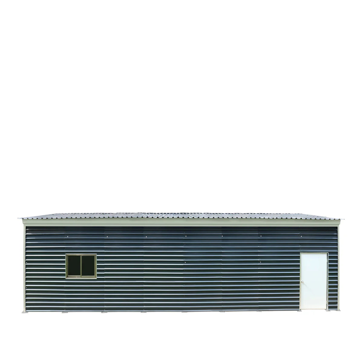 New 26’ x 40’ Metal Garage Shed with 9’ High Double Front Doors, 14’ Peak Height, Side Entry Door, 1040 Sq-Ft Floor Space