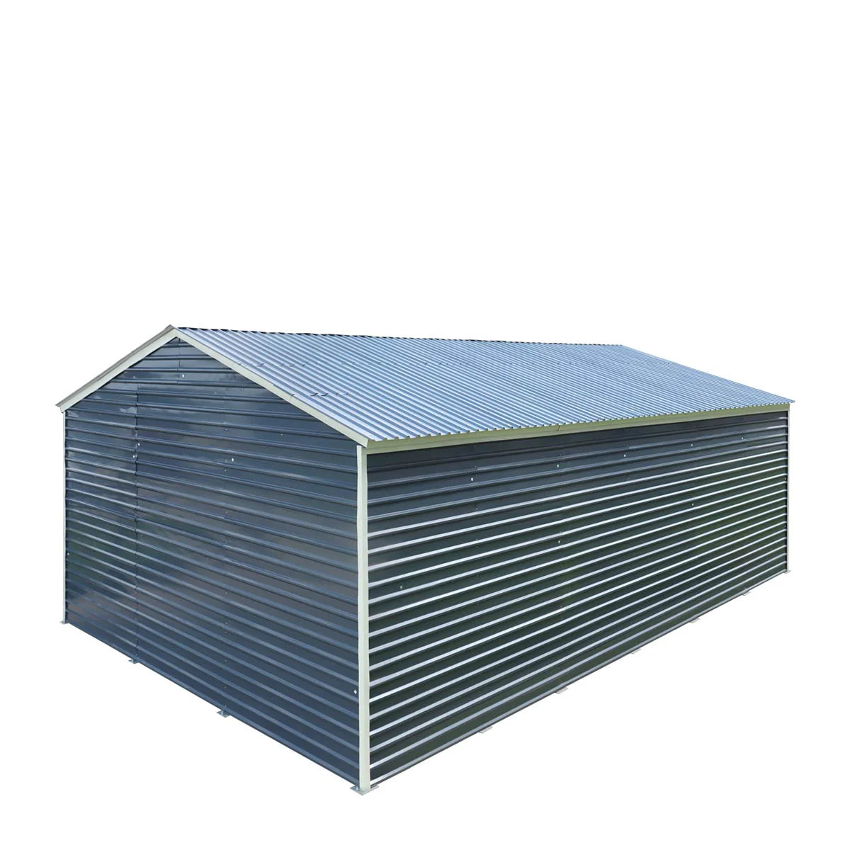 New 20’ x 30’ Metal Garage Shed with 9' High Double Front Doors, 13’ Peak Height, Side Entry Door, 600 Sq-Ft Floor Space