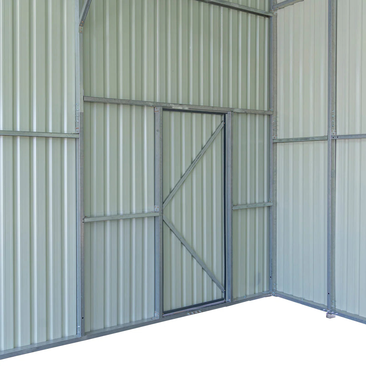 New 30’ x 40’ Metal Garage Shed with 11' High Double Front Doors, 17’ Peak Height, Side Entry Door, 1260 Sq-Ft Floor Space