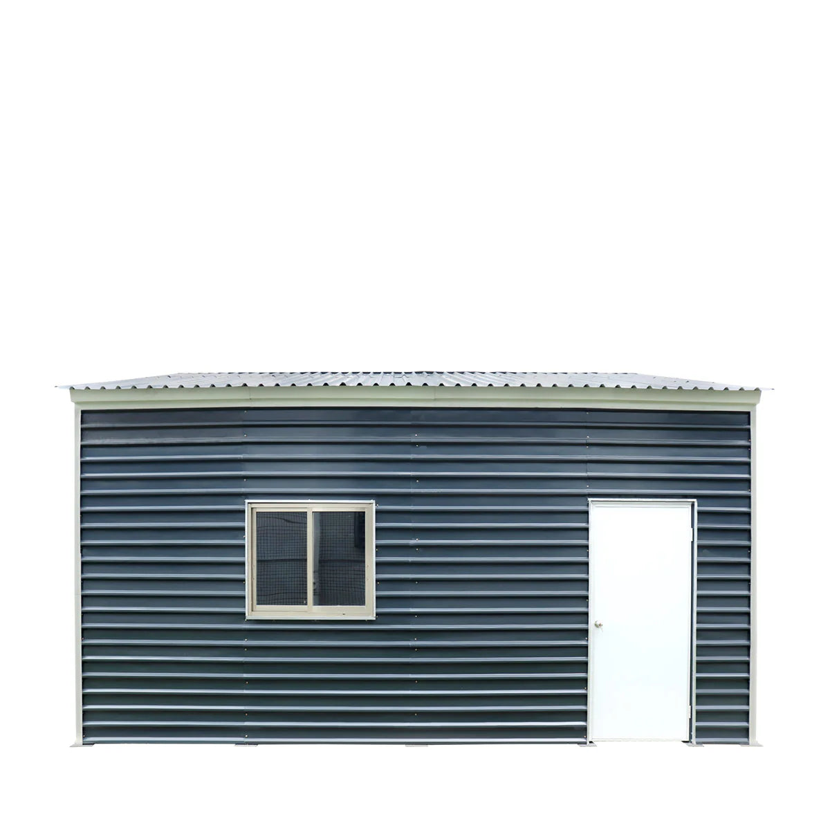 New 20’ x 20’ Metal Garage Shed with 9' High Double Front Doors, 13' Peak Height, Side Entry Door, 400 Sq-Ft Floor Space