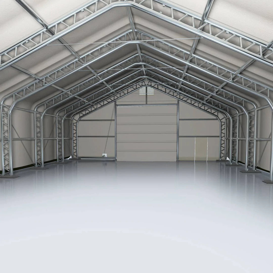 New 40' x 60' Dual Truss Storage Shelter with Heavy Duty 21 oz PVC Cover & Drive Through Doors