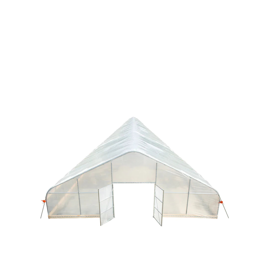 New 30’ x 150’ Tunnel Greenhouse Grow Tent w/6 Mil Clear EVA Plastic Film, Cold Frame, Hand Crank Roll-Up Sides, Peak Ceiling Roof