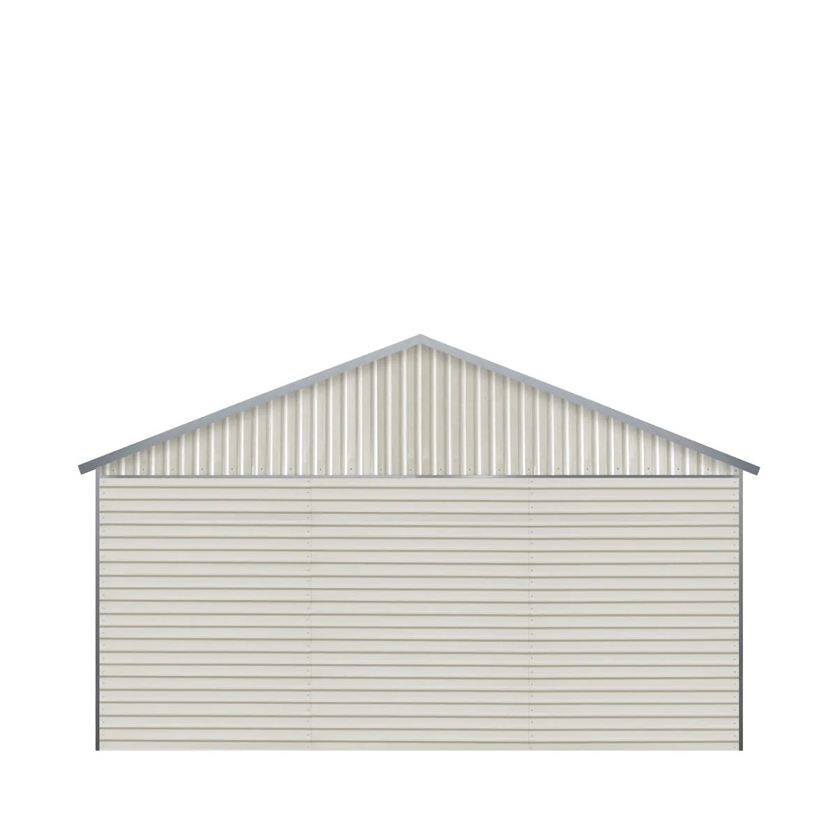 New 21’ x 19’ Double Garage Metal Shed with Side Entry Door, 400 Sq-Ft, 8' Eave Height, 27 GA Corrugated Panels, Garage Doors sold seperatly