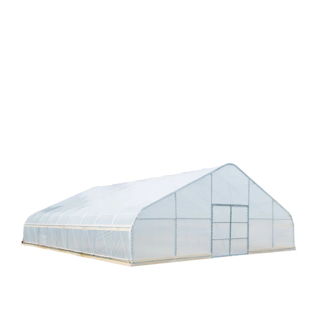 New 30’ x 40’ Tunnel Greenhouse Grow Tent w/6 Mil Clear EVA Plastic Film, Cold Frame, Hand Crank Roll-Up Sides, Peak Ceiling Roof