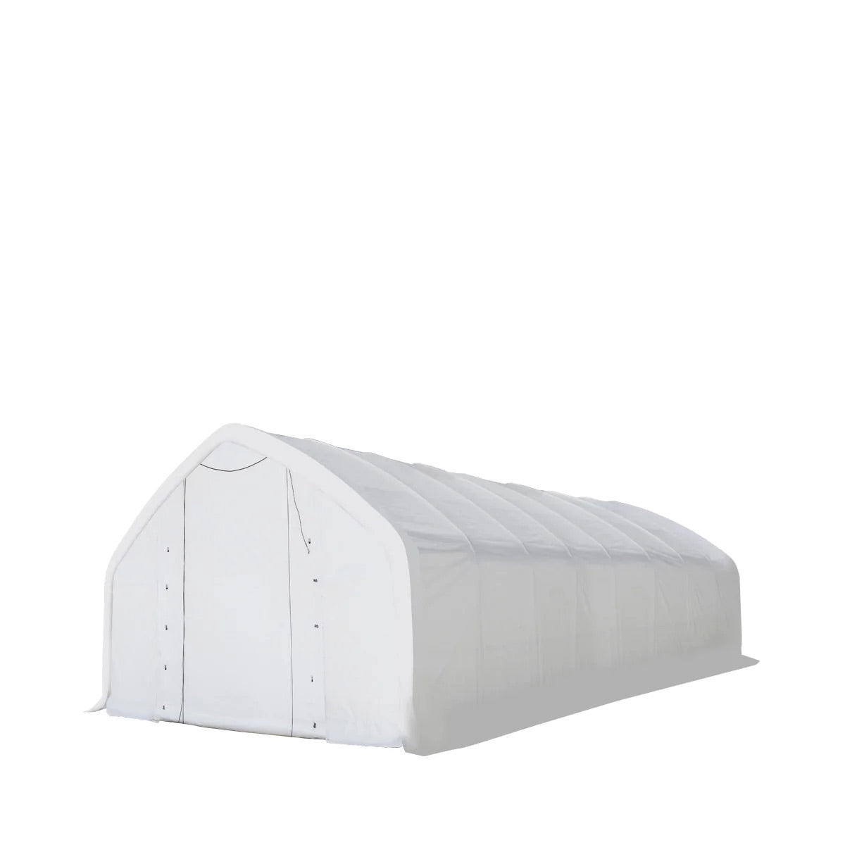 New 20' x 40' Straight Wall Peak Ceiling Storage Shelter with Heavy Duty 17 oz PVC Cover & Drive Through Door