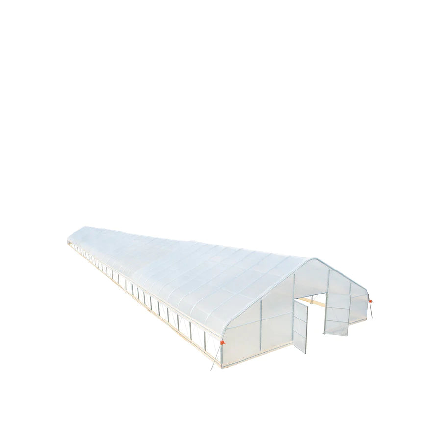 New 30’ x 120’ Tunnel Greenhouse Grow Tent w/6 Mil Clear EVA Plastic Film, Cold Frame, Hand Crank Roll-Up Sides, Peak Ceiling Roof