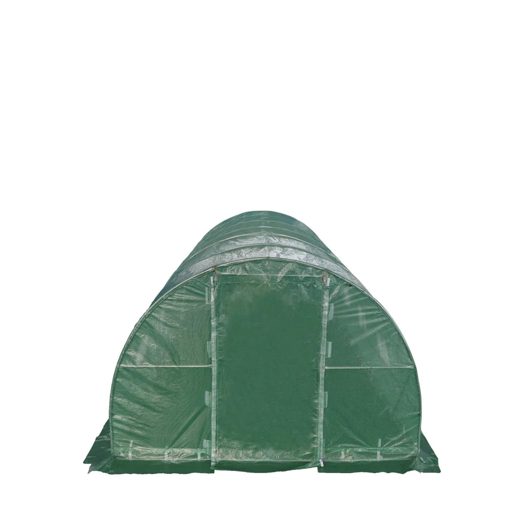 New 10’ x 30’ Tunnel Greenhouse Grow Tent w/Ripstop Leno Cover, Cold Frame, Roll-Up Mesh Windows, Round Top Roof