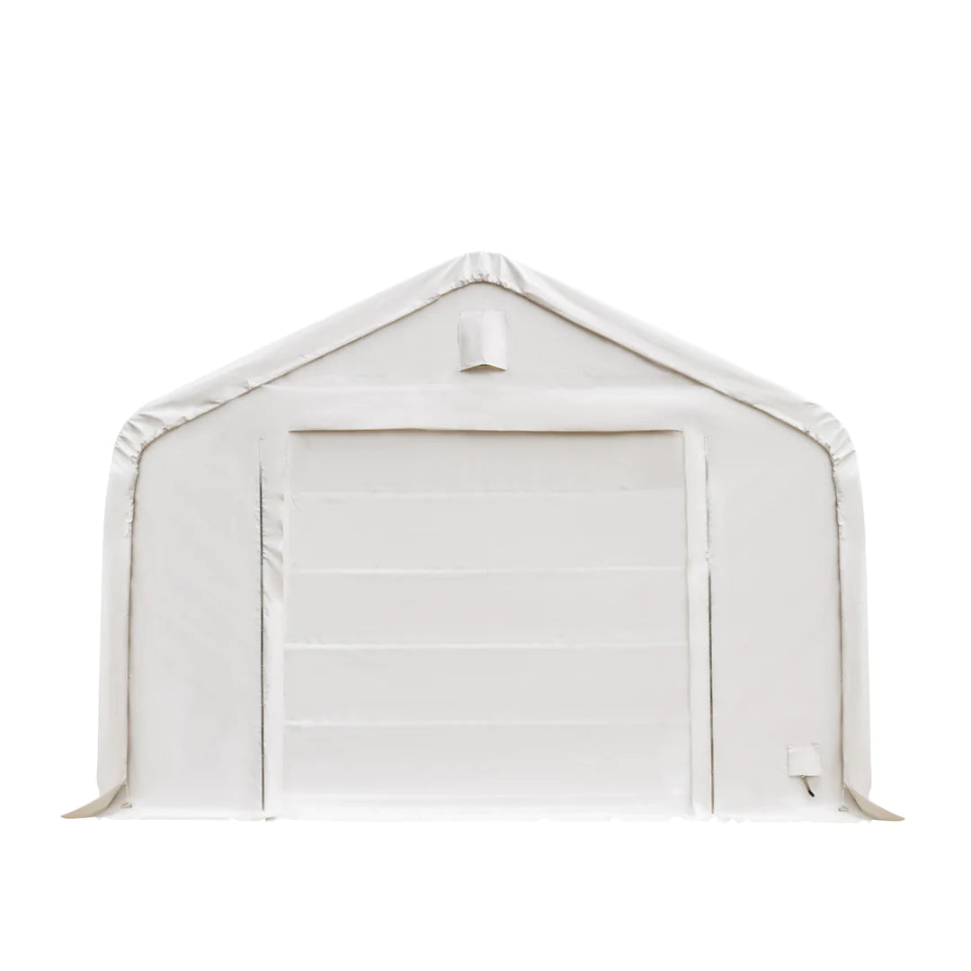 New Pro Series 20' x 63' Dual Truss Storage Shelter with Heavy Duty 17 oz PVC Cover & Drive Through Doors