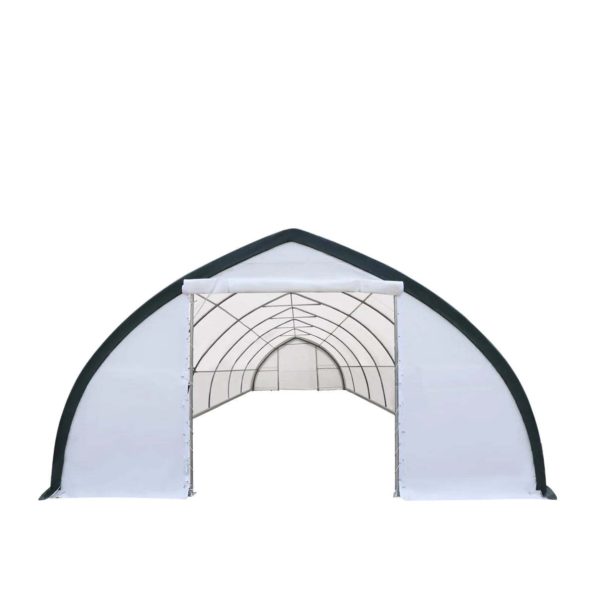 New 30' x 60' Peak Ceiling Storage Shelter with Heavy Duty 11 oz PE Cover & Drive Through Doors,