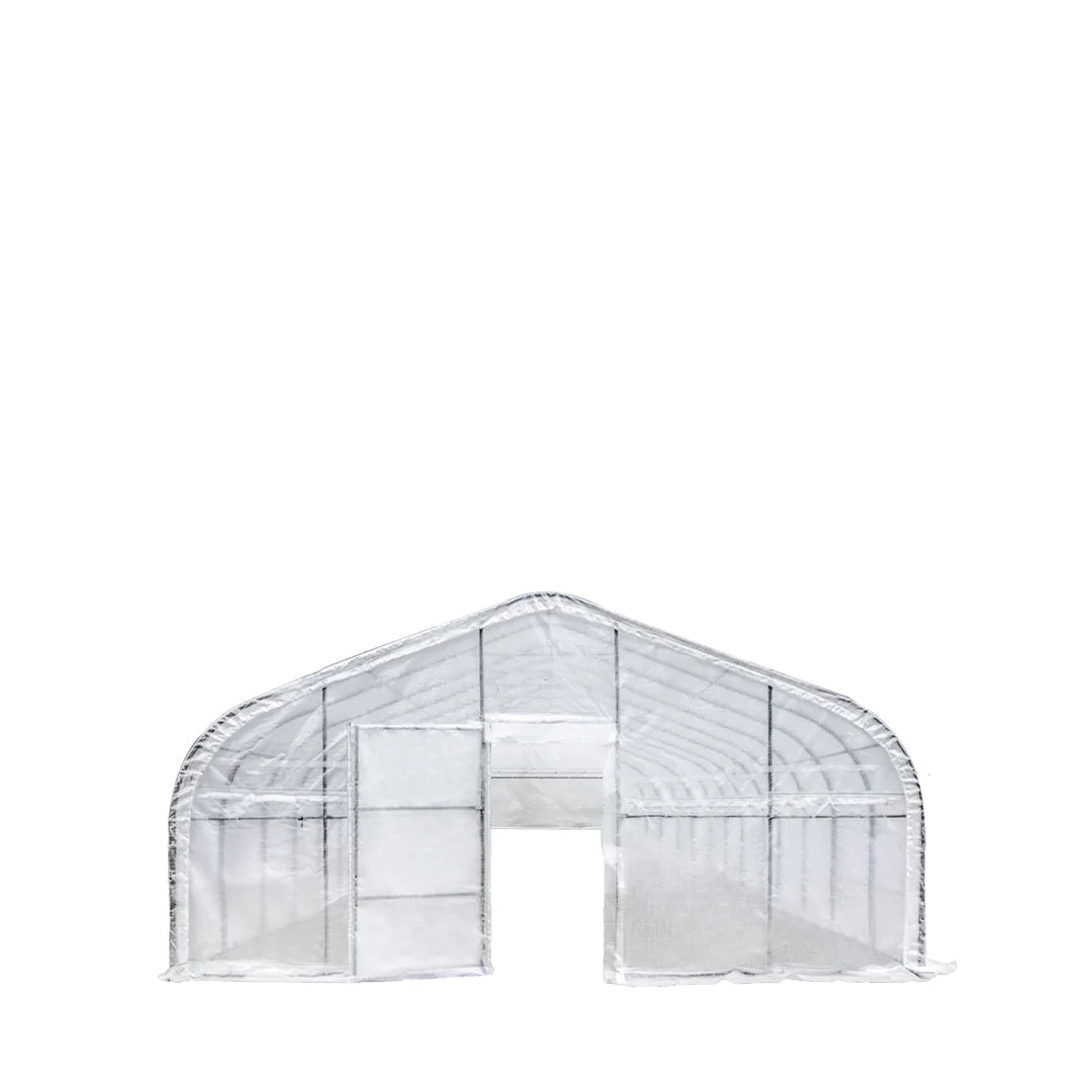 New 20’ x 60’ Tunnel Greenhouse Grow Tent w/12 Mil Ripstop Leno Mesh Cover, Cold Frame, Roll-up Windows, Peak Ceiling Roof