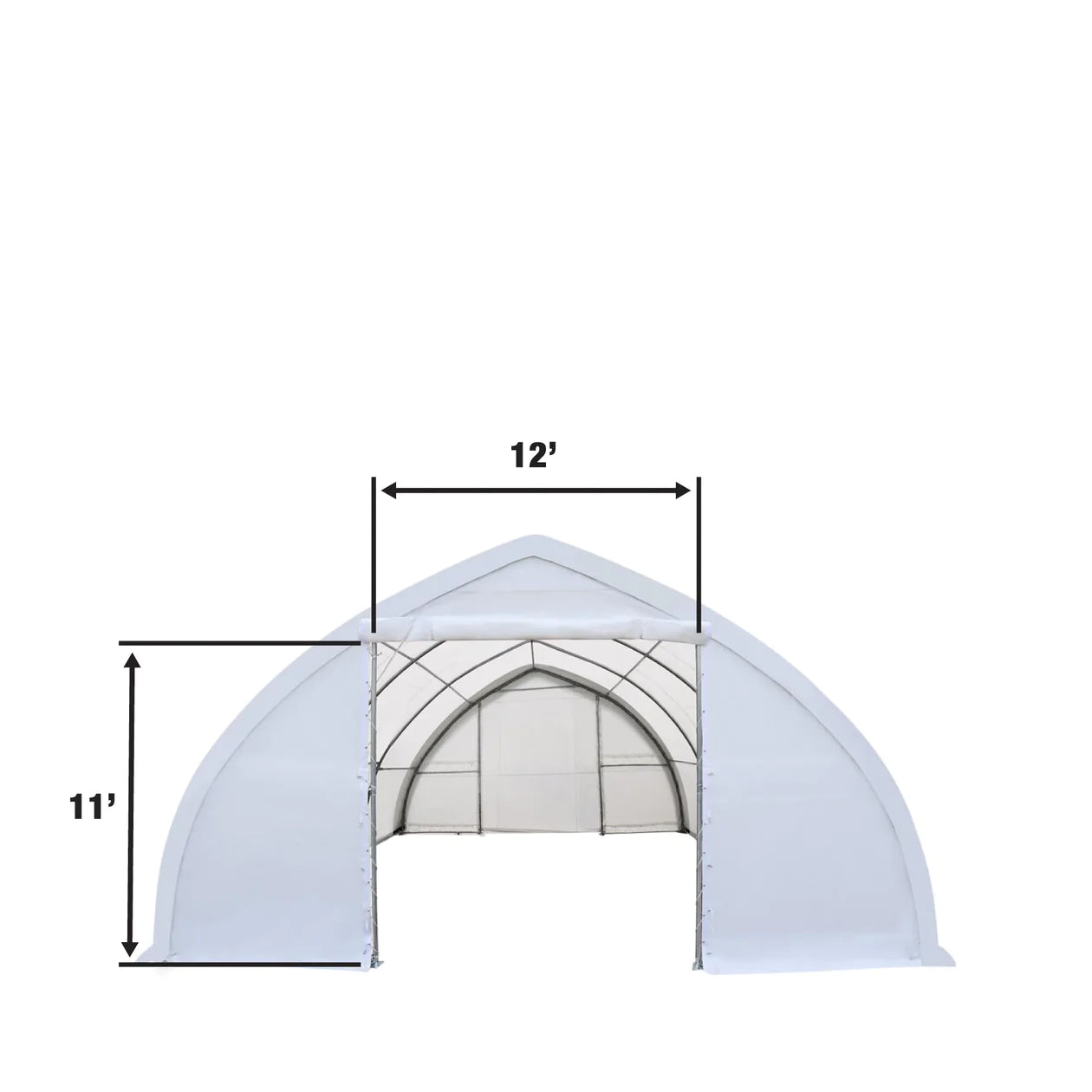 New 30' x 40' Peak Ceiling Storage Shelter with Heavy Duty 17 oz PVC Cover & Drive Through Doors