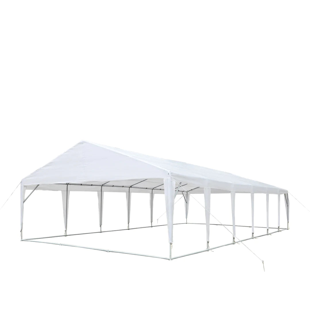 New 20' x 40' Heavy Duty Outdoor Party Tent, 11 oz PE Cover, 6’6” Overhead, 10’ Peak Ceiling