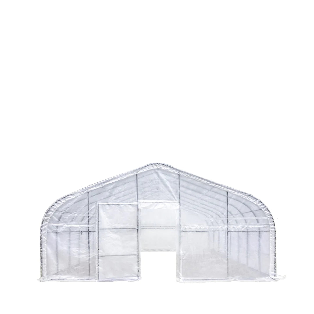 New 20’ x 40’ Tunnel Greenhouse Grow Tent w/12 Mil Ripstop Leno Mesh Cover, Cold Frame, Roll-up Windows, Peak Ceiling Roof