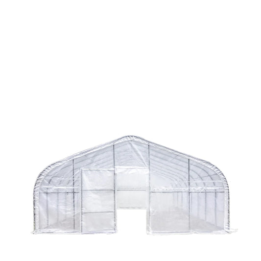 New 20’ x 40’ Tunnel Greenhouse Grow Tent w/12 Mil Ripstop Leno Mesh Cover, Cold Frame, Roll-up Windows, Peak Ceiling Roof