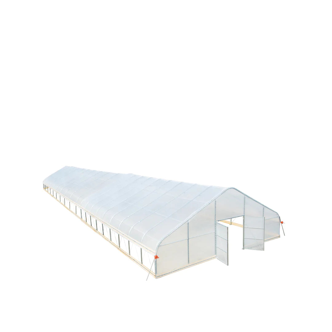 New 30’ x 80’ Tunnel Greenhouse Grow Tent w/6 Mil Clear EVA Plastic Film, Cold Frame, Hand Crank Roll-Up Sides, Peak Ceiling Roof