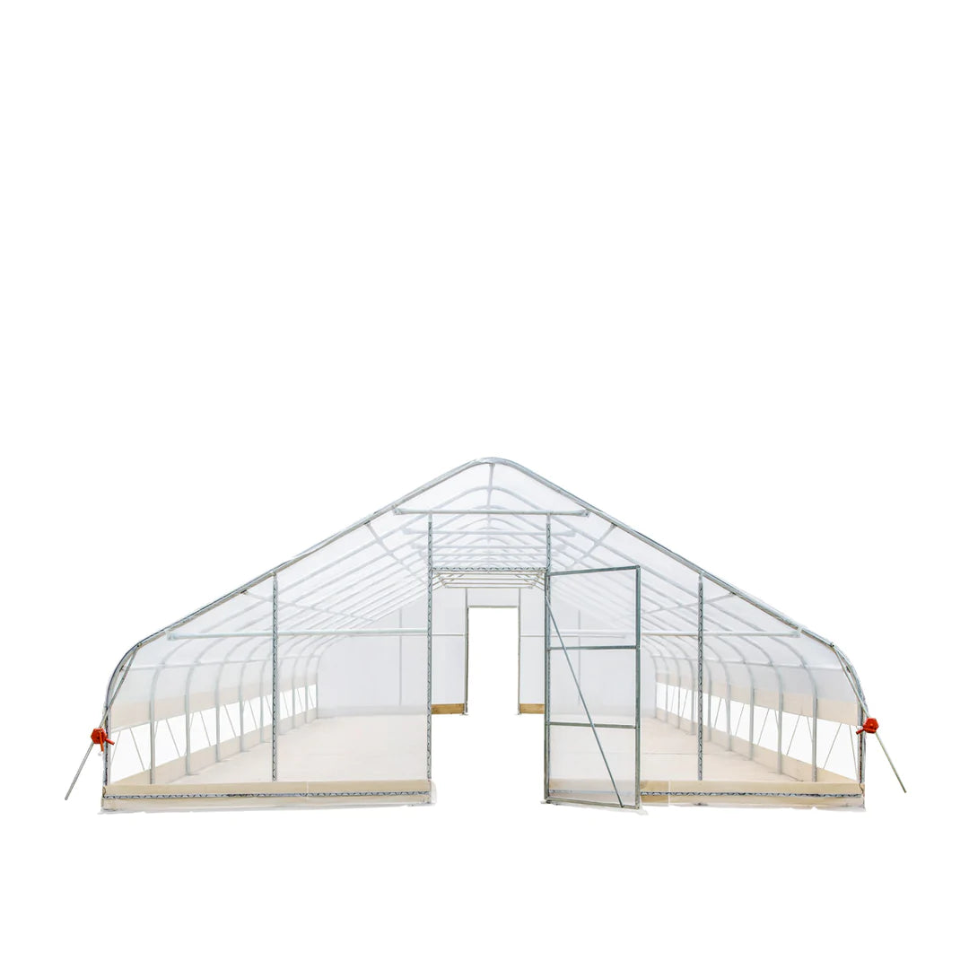 New 25’ x 40’ Tunnel Greenhouse Grow Tent w/6 Mil Clear EVA Plastic Film, Cold Frame, Hand Crank Roll-Up Sides, Peak Ceiling Roof