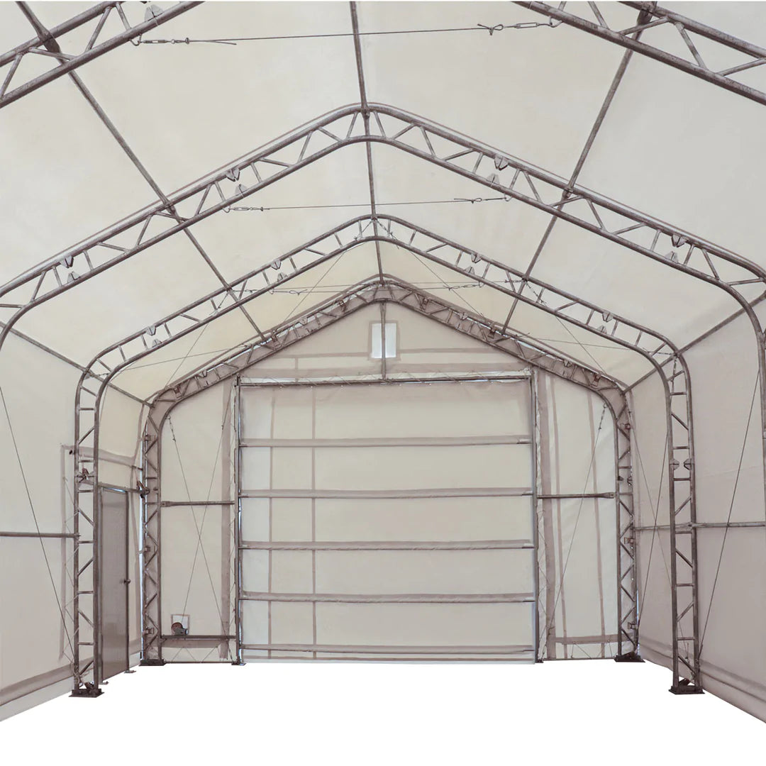 New Pro Series 20' x 30' Dual Truss Storage Shelter with Heavy Duty 17oz PVC Cover