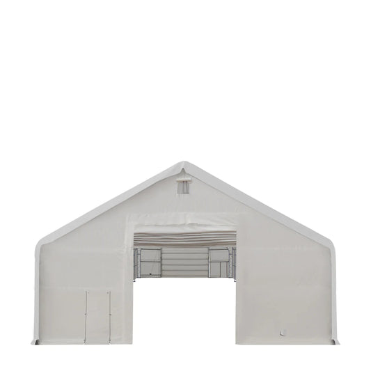 New 40' x 40' Dual Truss Storage Shelter with Heavy Duty 21 oz PVC Cover & Drive Through Doors