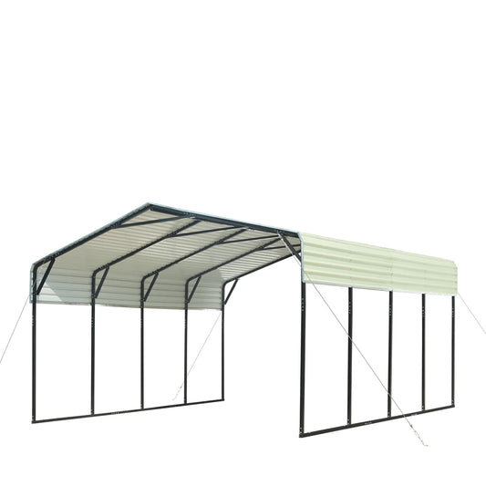 New 20' x 20' All-Steel Carport Shed With 10' High Sidewalls