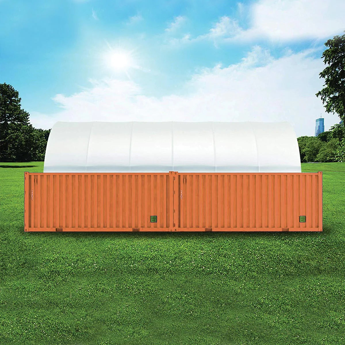 New 20' x 40' PVC Fabric Container Shelter, Fire Retardant, Water Resistant, UV Protected