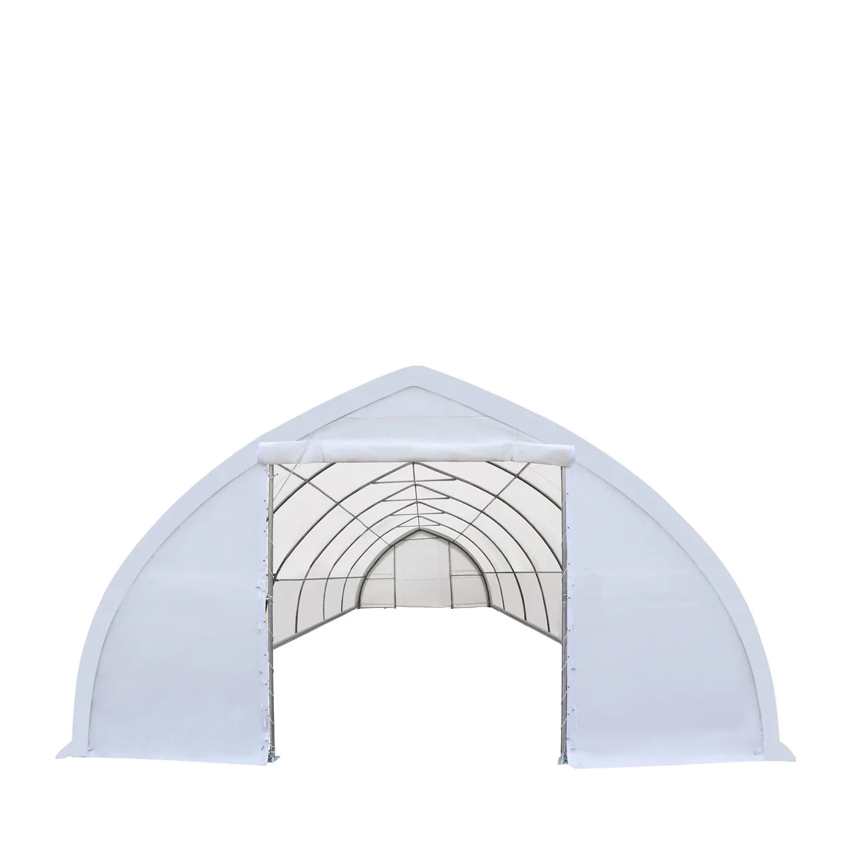 New 30' x 60' Peak Ceiling Storage Shelter with Heavy Duty 17 oz PVC Cover & Drive Through Doors