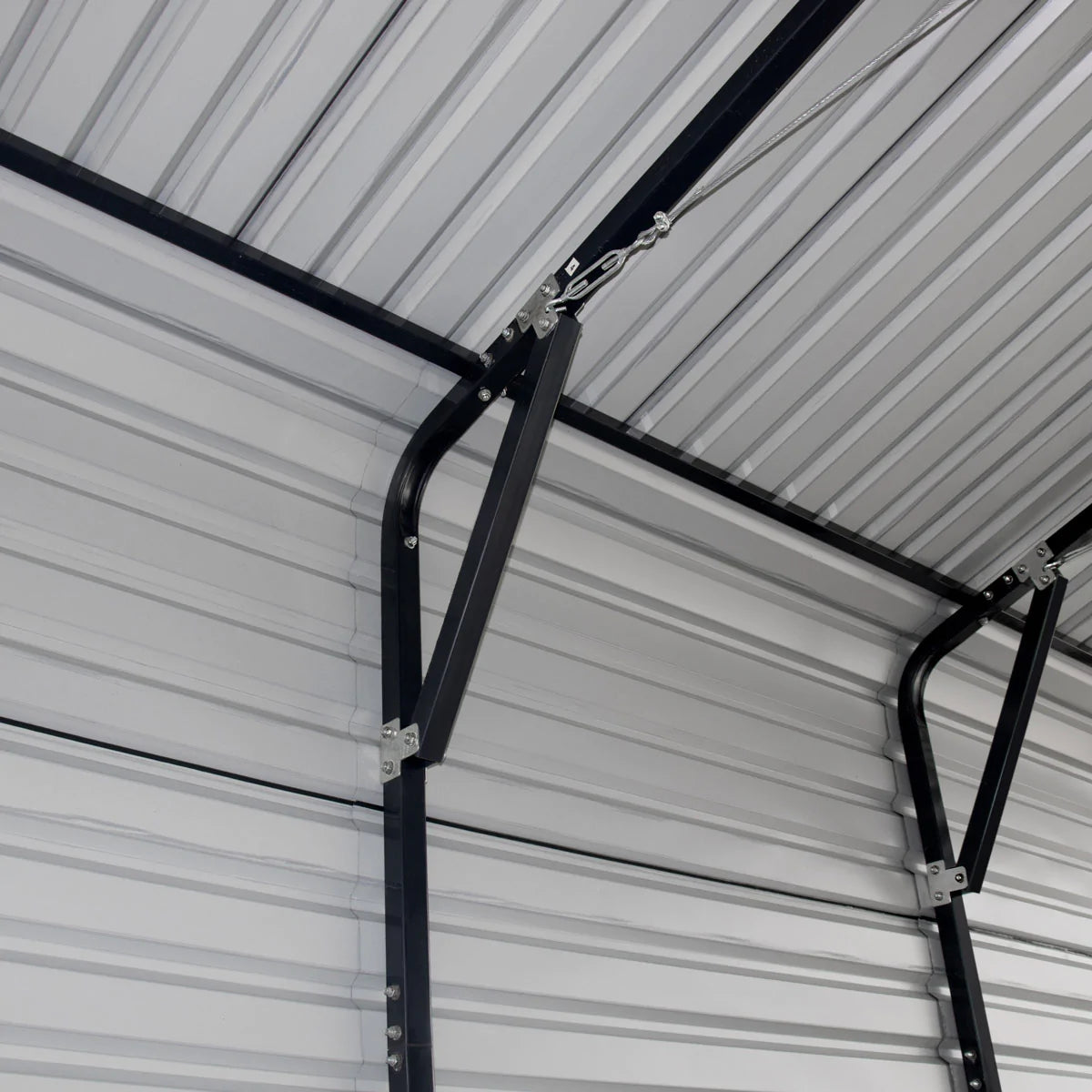 New 20’ x 20’ Metal Shed Carport, 10’ Enclosed Sidewalls, 400 Sq-Ft, 27 GA Corrugated Panels