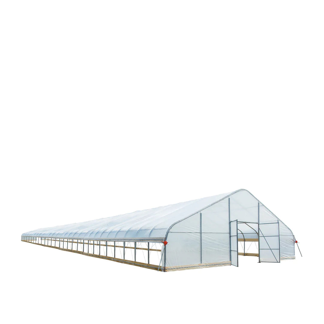 New 30’ x 120’ Tunnel Greenhouse Grow Tent w/6 Mil Clear EVA Plastic Film, Cold Frame, Hand Crank Roll-Up Sides, Peak Ceiling Roof