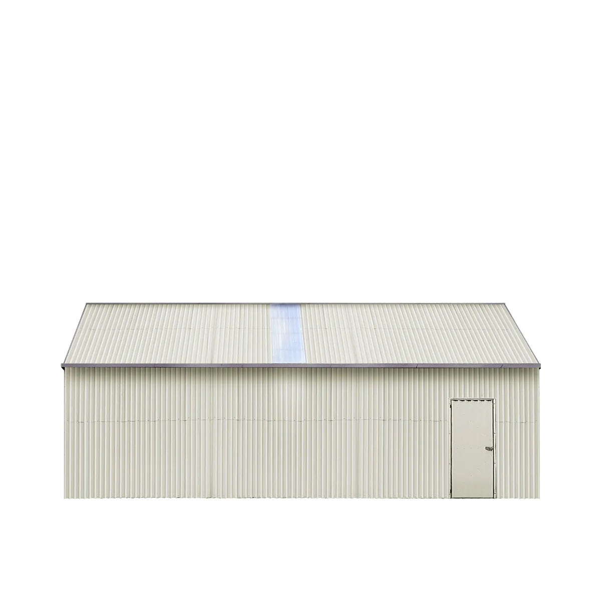 New 25’ x 41’ Double Garage Metal Barn Shed with Side Entry Door, 1025 Sq-Ft Floor Space, 9’8” Eave Height, 27 GA Metal, Skylights, 4/12 Roof Pitch