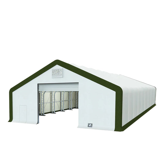 New 40' x 80' Dual Truss Storage Shelter with Heavy Duty 21 oz PVC Cover & Drive Through Doors