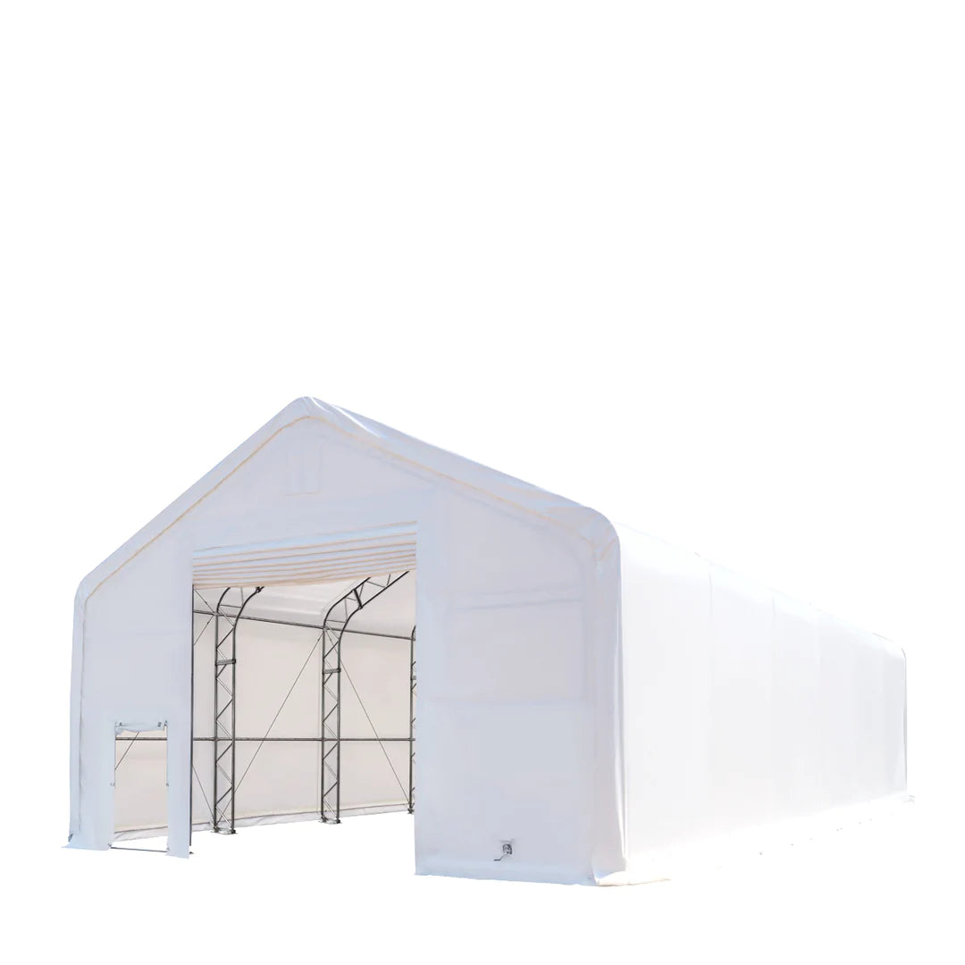 New 30' x 60' Dual Truss Storage Shelter with Heavy Duty 17 oz PVC Cover & Drive Through Doors