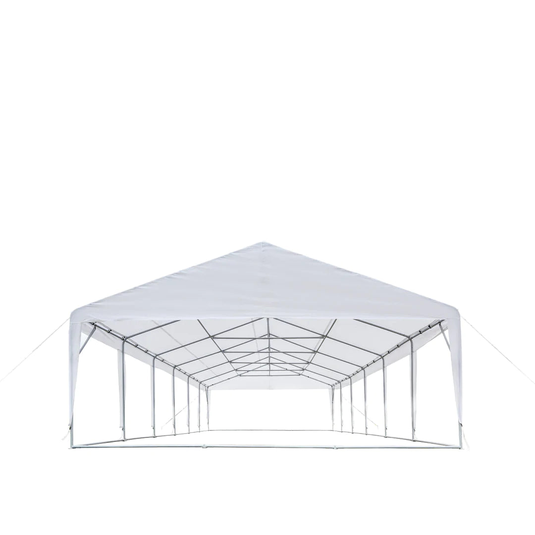 New 20' x 40' Heavy Duty Outdoor Party Tent, 11 oz PE Cover, 6’6” Overhead, 10’ Peak Ceiling