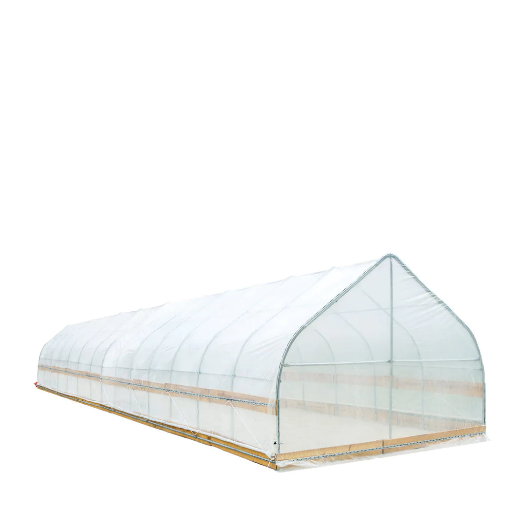 New 12’ x 60’ Tunnel Greenhouse Grow Tent w/6 Mil Clear EVA Plastic Film, Cold Frame, Hand Crank Roll-Up Sides, Peak Ceiling Roof