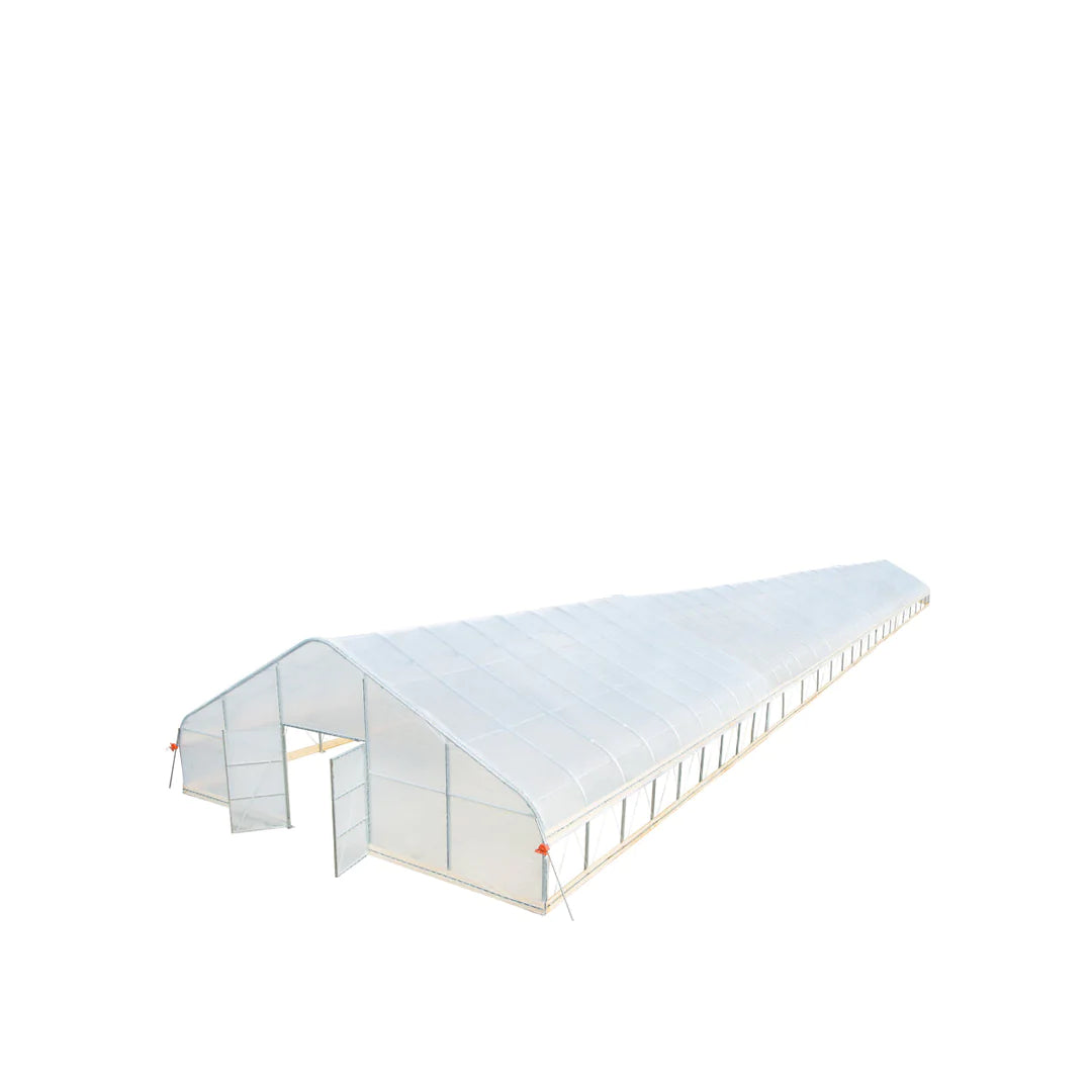 New 30’ x 120’ Tunnel Greenhouse Grow Tent w/6 Mil Clear EVA Plastic Film, Cold Frame, Hand Crank Roll-Up Sides, Peak Ceiling Roof