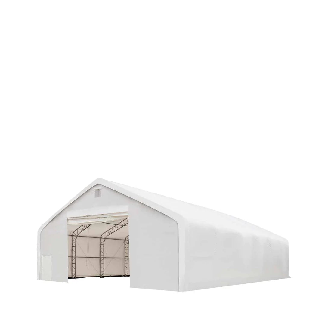 New Pro Series 40' x 60' Dual Truss Storage Shelter with Heavy Duty 21 oz PVC Cover & Drive Through Doors