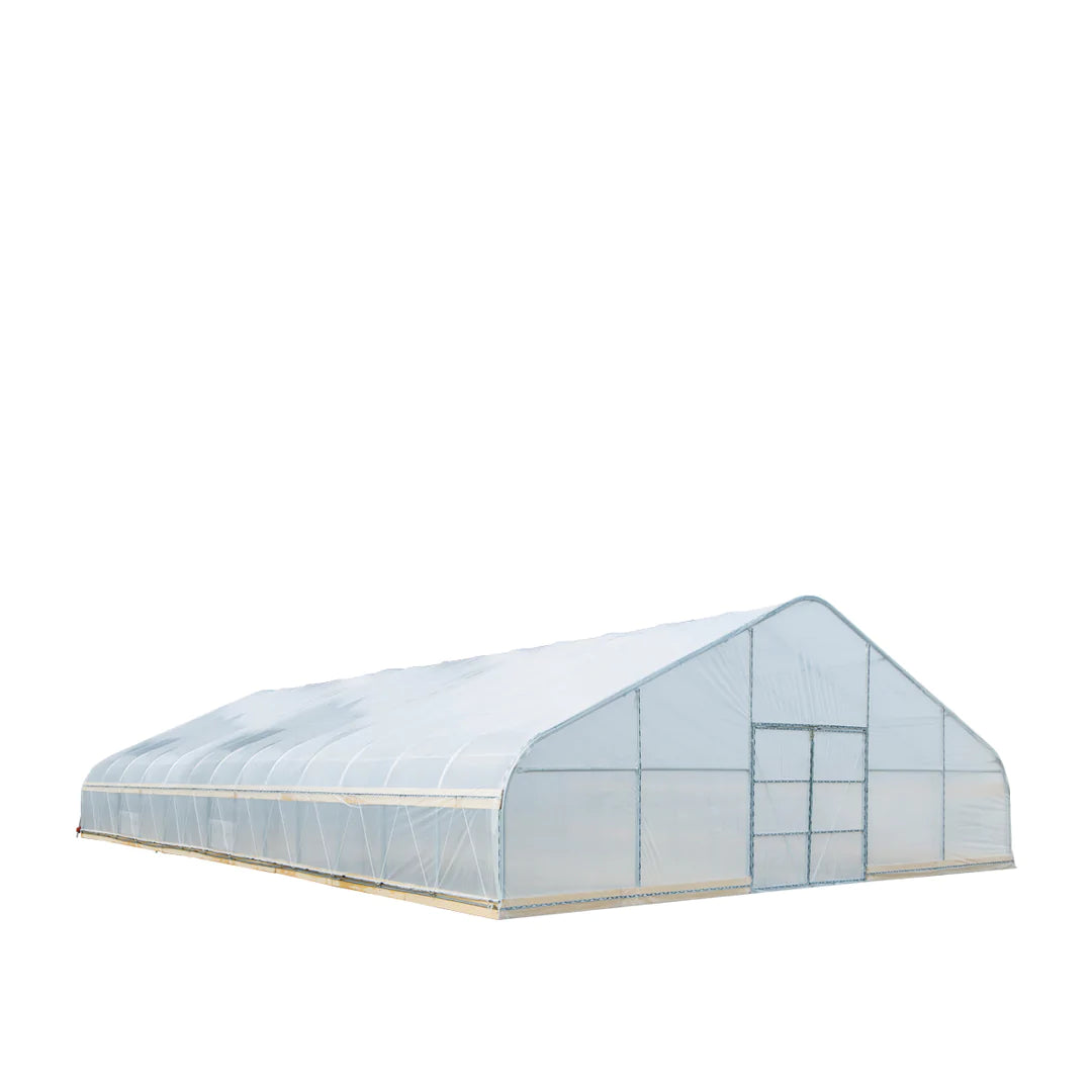 New 30’ x 60’ Tunnel Greenhouse Grow Tent w/6 Mil Clear EVA Plastic Film, Cold Frame, Hand Crank Roll-Up Sides, Peak Ceiling Roof