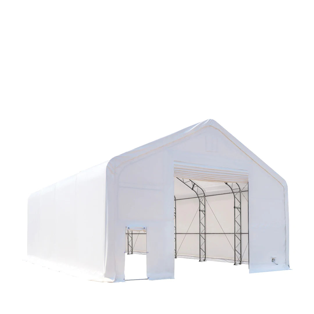 New 30' x 40' Dual Truss Storage Shelter with Heavy Duty 17 oz PVC Cover