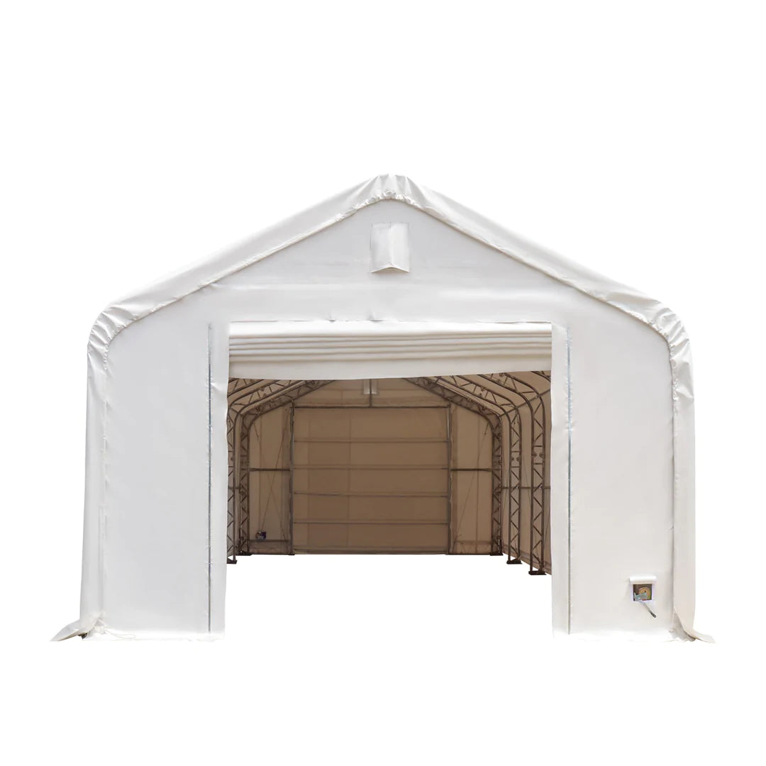 New Pro Series 20' x 30' Dual Truss Storage Shelter with Heavy Duty 17oz PVC Cover