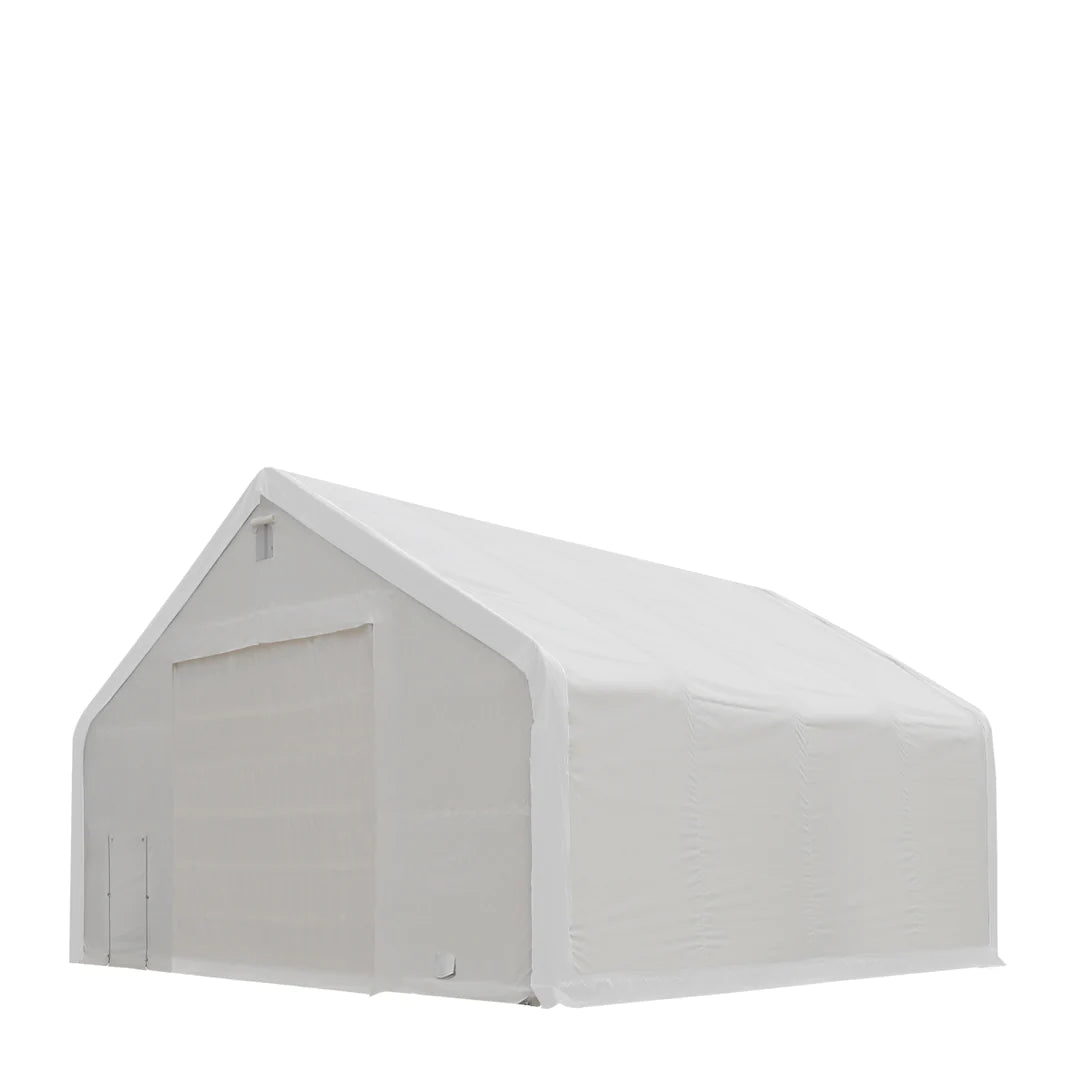 New 40' x 40' Dual Truss Storage Shelter with Heavy Duty 21 oz PVC Cover & Drive Through Doors